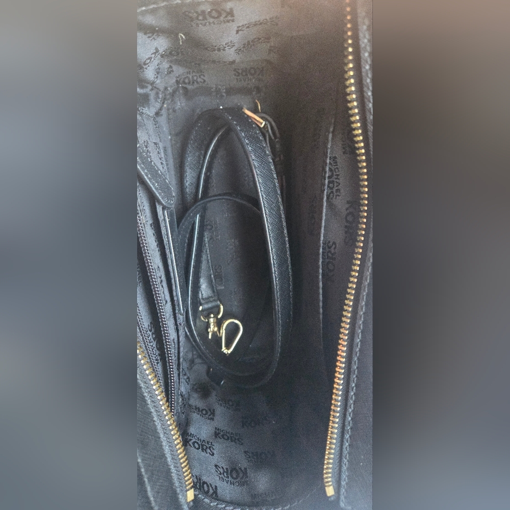 Michael Kors Black Satchel with Gold Hardware - Picture 5 of 14